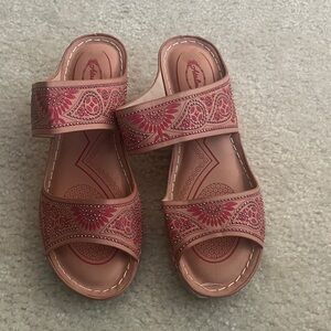 Catalina Pink Embellished Sandals